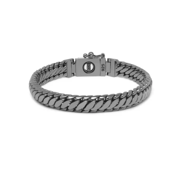Buddha To Buddha Armband J070br Ss Ben Xs Black Rhodium Shine Silver