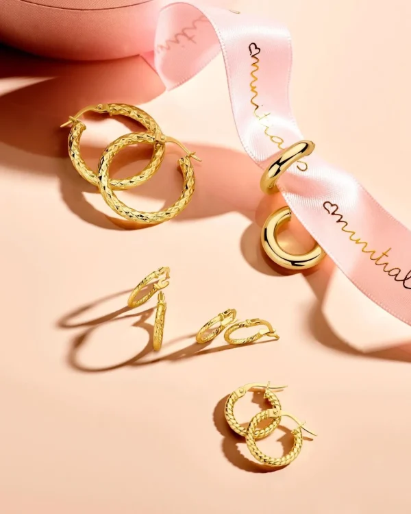 Minitials Chunky Hoops Oorbellen