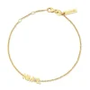 Minitials Drie Signature Één Diamant Armband