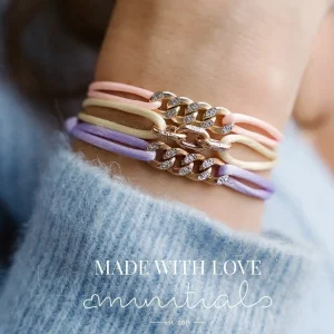 Minitials Drie Unchained Satijn V2 Armband