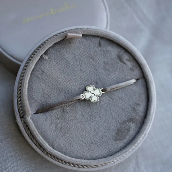 Minitials Lucky Leaf Satijn Armband