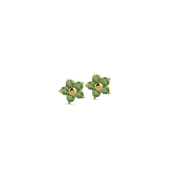 Miss Spring Oorknop In Full Bloom Leaf Green